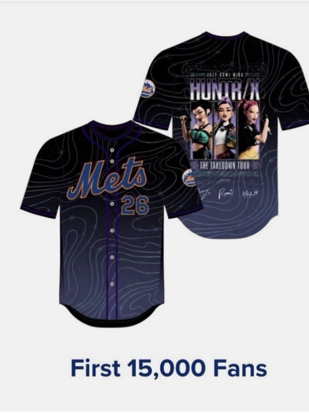 New York Mets KPOP Demon Hunters Jersey SGA XL